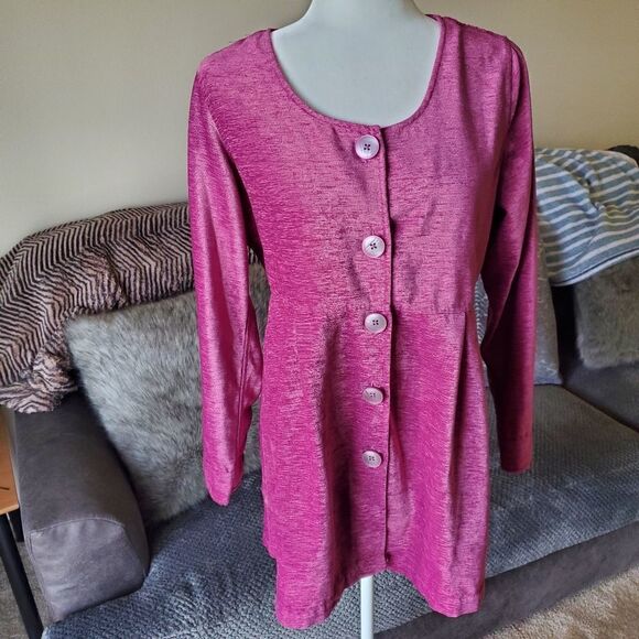 Soft Surroundings Fiona Fuschia Chenille shirt - Picture 1 of 11